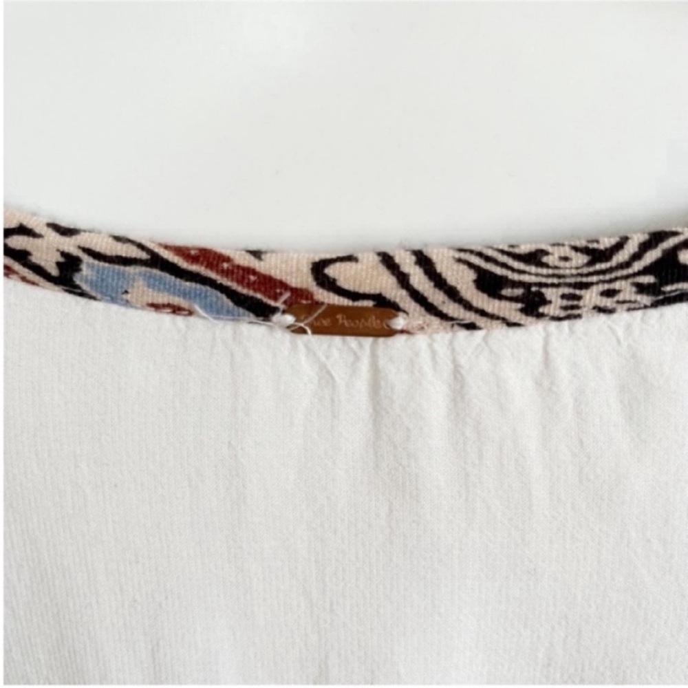 Free People Meet Me in Marfa dress white embroidered pleated boho stretch mini - Picture 9 of 12